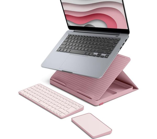 LOGITECH Casa Pop-up Desk Wireless Keyboard & Touchpad Set - Bohemian Blush
