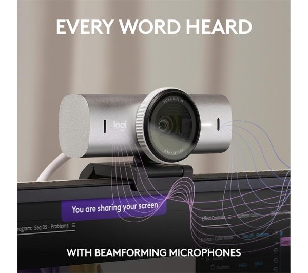 LOGITECH MX Brio 4K Ultra HD Webcam - Pale Grey