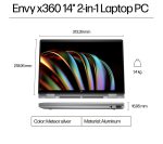 HP ENVY x360 14-fc0502na 14" 2 in 1 Laptop - Intel® Core Ultra 7, 1 TB SSD, Silver