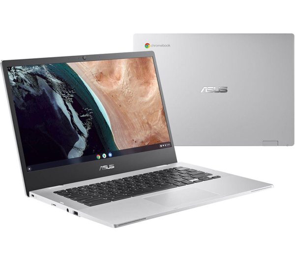 ASUS CX1 14" Chromebook - IntelÂ® CeleronÂ®, 64 GB eMMC, Silver