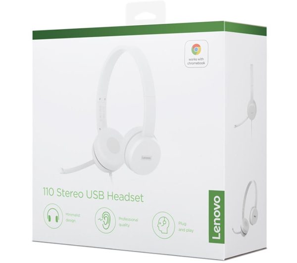 LENOVO 110 Stereo Headset - Cloud Grey