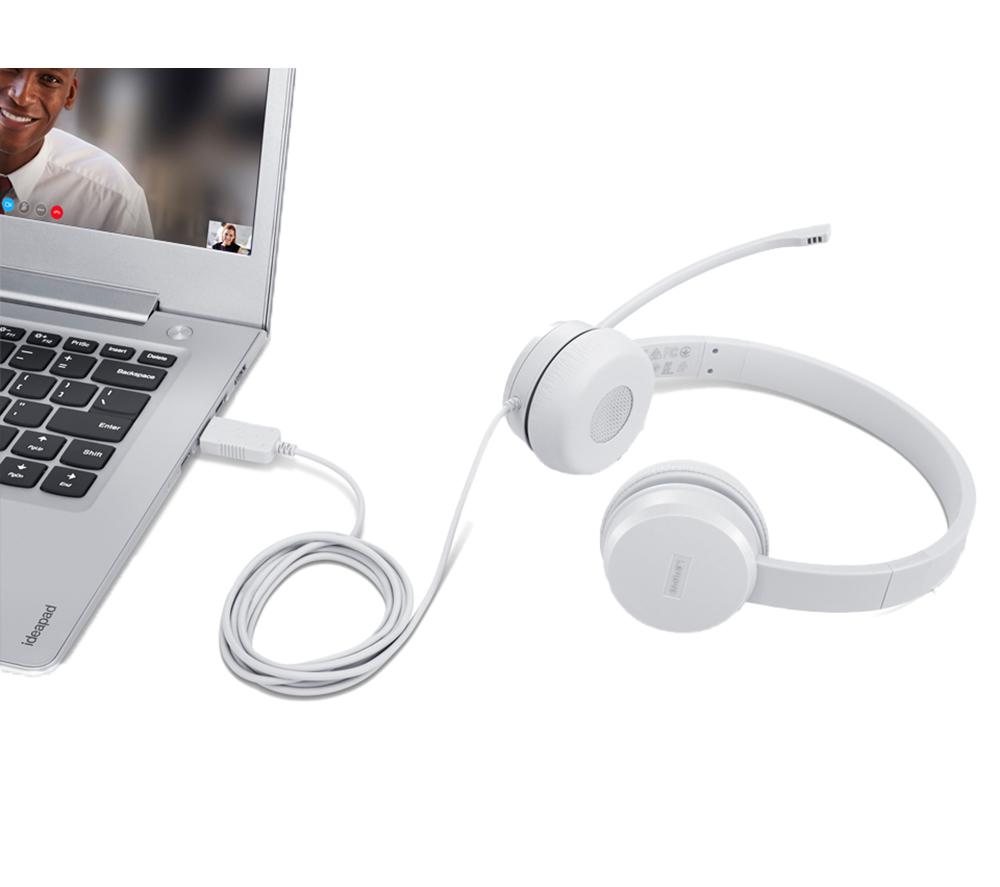 LENOVO 110 Stereo Headset - Cloud Grey