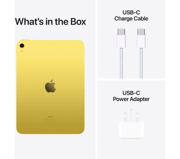 APPLE 10.9” iPad (2022, 64 GB, Yellow) & Pencil (1st Generation) Bundle
