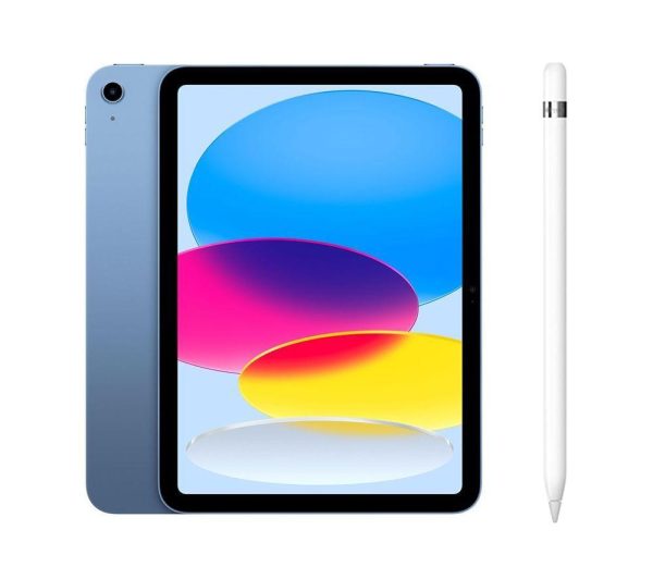 APPLE 10.9” iPad (2022, 256 GB, Blue) & Pencil (1st Generation) Bundle