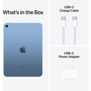 APPLE 10.9” iPad (2022, 256 GB, Blue) & Pencil (1st Generation) Bundle