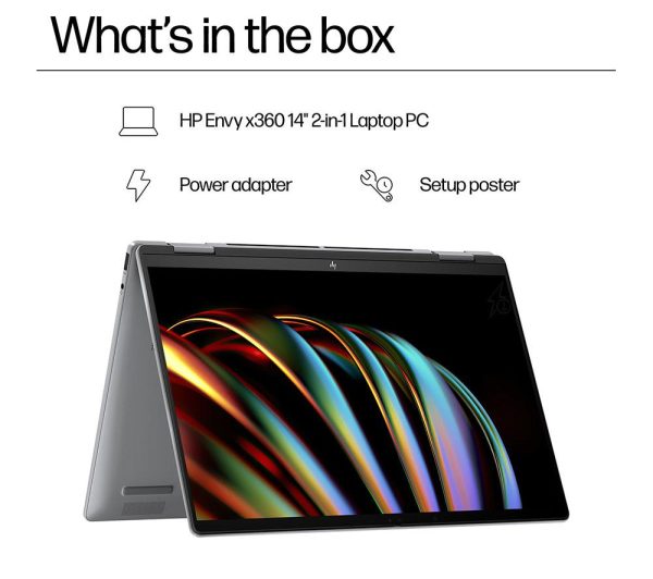 HP ENVY x360 14-fc0500na 14" 2 in 1 Laptop - Intel® Core Ultra 5, 512 GB SSD, Silver