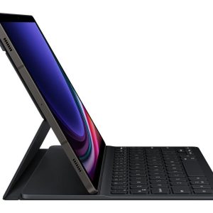 SAMSUNG Galaxy Tab S9 FE 10.9" 5G Tablet (128 GB, Silver) & Galaxy Tab S9 and S9 FE Slim Book Cover Keyboard Case Bundle