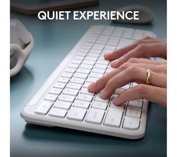 LOGITECH Signature Slim MK950 Wireless Keyboard & Mouse Set - White