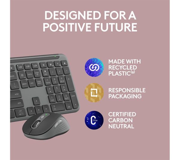 LOGITECH Signature Slim MK950 Wireless Keyboard & Mouse Set - Graphite