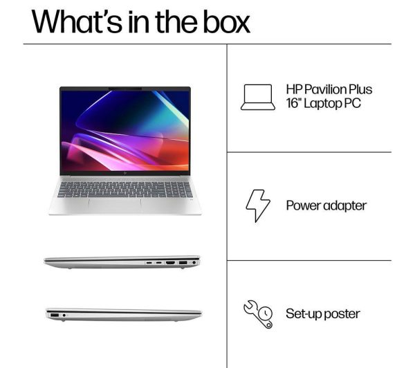 HP Pavilion Plus 16-ab0500na 16" Laptop - Intel® Core i7, 1 TB SSD, Silver
