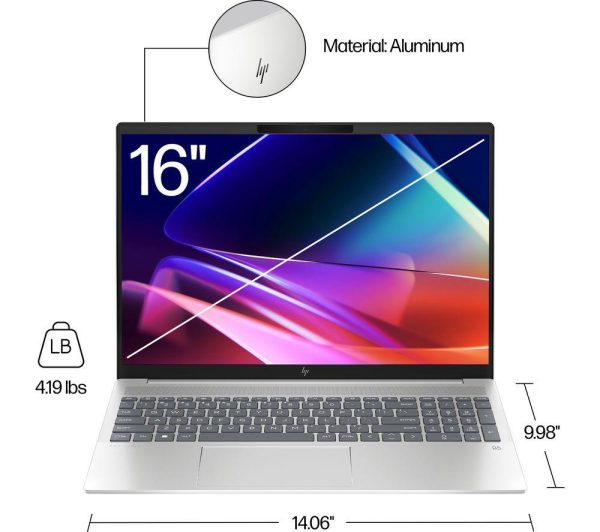 HP Pavilion Plus 16-ab0501na 16" Laptop - Intel® Core i5, 512 GB SSD, Silver