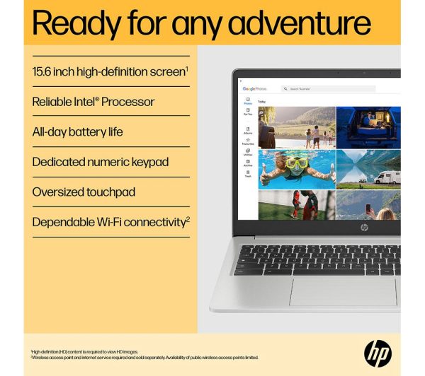 HP 15a-na0503sa 15.6" Chromebook - IntelÂ® CeleronÂ®,128 GB eMMC, Silver