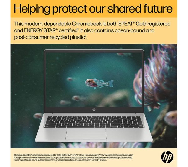 HP 15a-na0503sa 15.6" Chromebook - IntelÂ® CeleronÂ®,128 GB eMMC, Silver