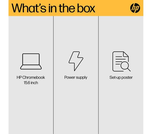 HP 15a-na0503sa 15.6" Chromebook - IntelÂ® CeleronÂ®,128 GB eMMC, Silver