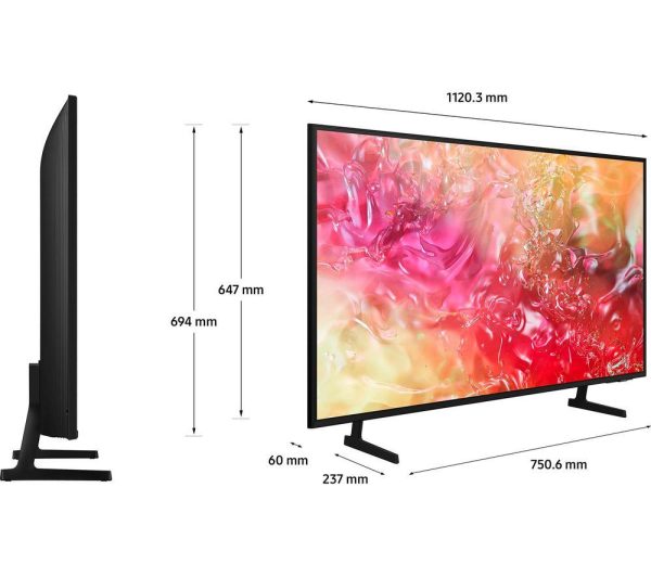 SAMSUNG DU7100 50 inch Smart 4K Ultra HD HDR LED TV (2024) - UE50DU7100