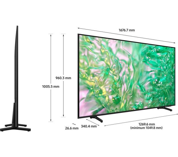 SAMSUNG DU8000 75 inch Crystal UHD Smart 4K HDR LED TV (2024) - UE75DU8000