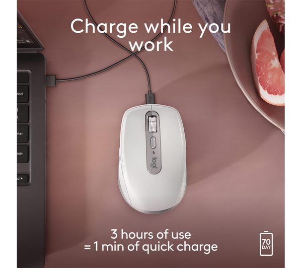 LOGITECH MX Anywhere 3S for Mac Wireless Darkfield Mouse - Pale Grey