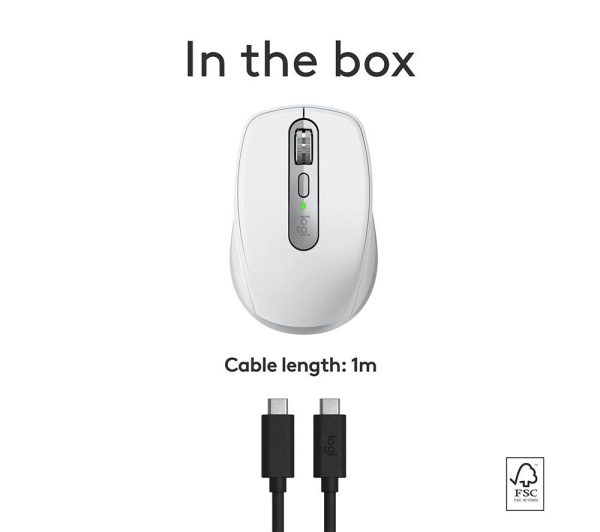 LOGITECH MX Anywhere 3S for Mac Wireless Darkfield Mouse - Pale Grey