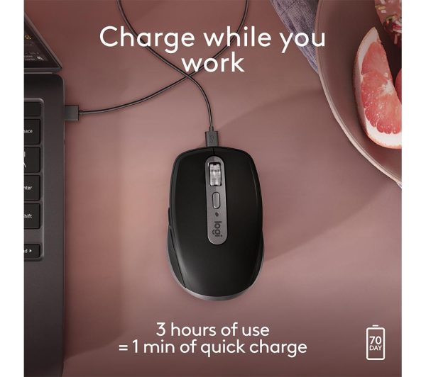 LOGITECH MX Anywhere 3S for Mac Wireless Darkfield Mouse - Space Grey