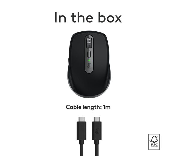 LOGITECH MX Anywhere 3S for Mac Wireless Darkfield Mouse - Space Grey