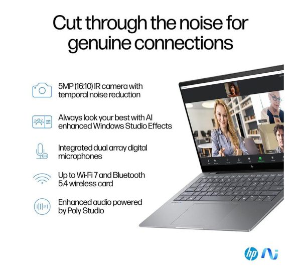 HP OmniBook X 14" Laptop, Copilot+ PC - Snapdragon X Elite, 1 TB SSD, Silver