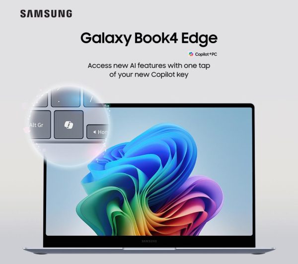 SAMSUNG Galaxy Book4 Edge 16" Laptop, Copilot+ PC - Snapdragon X Elite, 512 GB SSD, Sapphire Blue