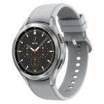 Samsung Galaxy Watch4 Classic Bluetooth Silver 46MM Light Grey Silicone Strap