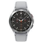 Samsung Galaxy Watch4 Classic Bluetooth Silver 46MM Light Grey Silicone Strap