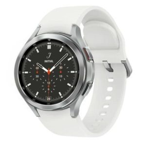 Samsung Galaxy Watch4 Classic Bluetooth Silver 42MM White Silicone Strap