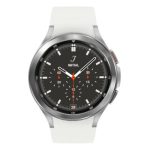 Samsung Galaxy Watch4 Classic Bluetooth Silver 42MM White Silicone Strap