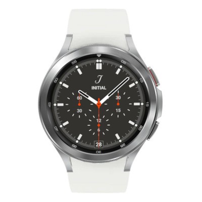 Samsung Galaxy Watch4 Classic Bluetooth Silver 42MM White Silicone Strap