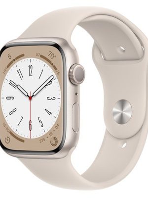 Apple Watch Series 8 GPS Starlight Aluminium 45MM Starlight Sport Band