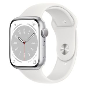 Apple Watch Series 8 GPS Silver Aluminium 41MM White Sport Band