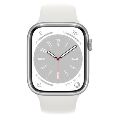 Apple Watch Series 8 GPS Silver Aluminium 41MM White Sport Band