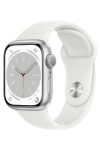 Apple Watch Series 8 GPS Silver Aluminium 45MM White Sport Band