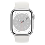 Apple Watch Series 8 GPS Silver Aluminium 45MM White Sport Band