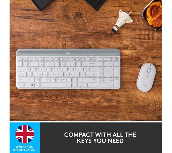 LOGITECH MK470 Wireless Keyboard and Mouse Set - Off-White