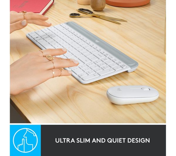 LOGITECH MK470 Wireless Keyboard and Mouse Set - Off-White