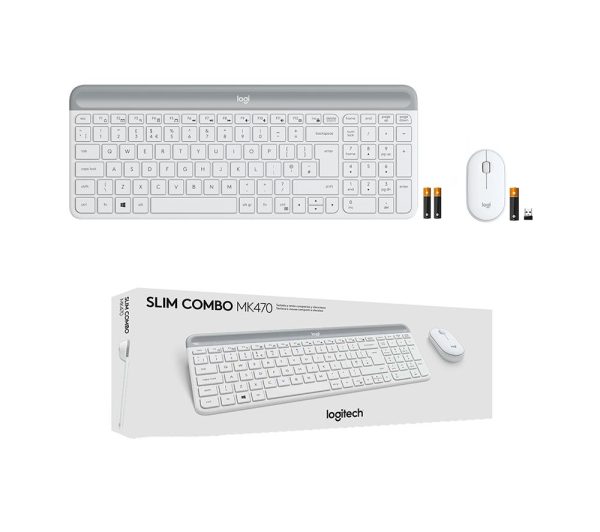 LOGITECH MK470 Wireless Keyboard and Mouse Set - Off-White