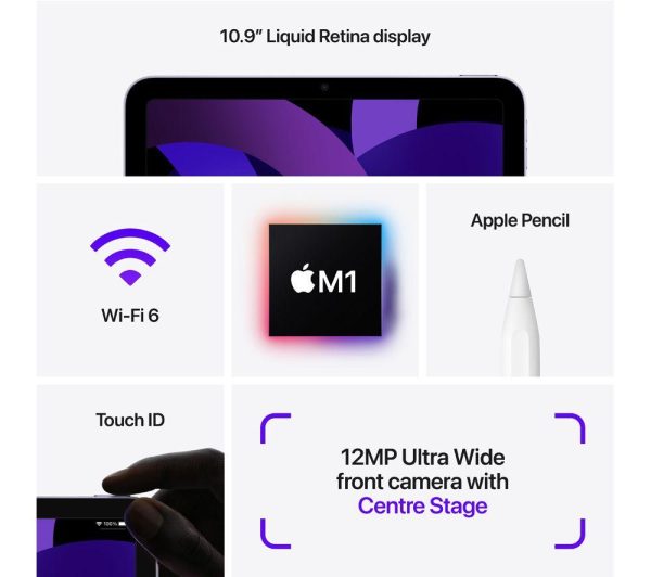 APPLE 10.9" iPad Air (2022) - 256 GB, Purple