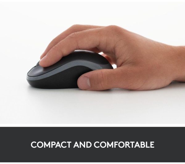 LOGITECH M185 Wireless Optical Mouse - Black & Red