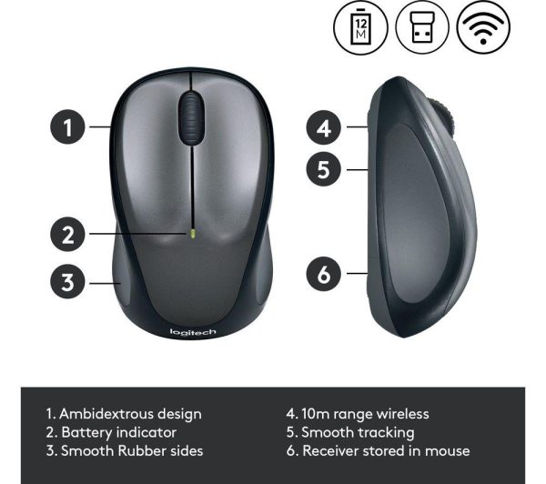 LOGITECH M235 Wireless Optical Mouse - Red