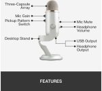 BLUE Yeti USB Streaming Microphone - Silver