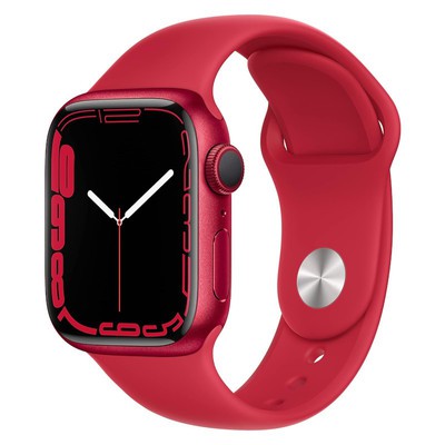 Apple Watch Series 7 GPS Red Aluminium 41MM (PRODUCT)RED Sport Band