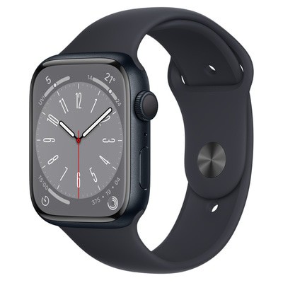 Apple Watch Series 8 GPS Midnight Aluminium 45MM Black Sport Band