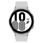 Samsung Galaxy Watch4 Bluetooth Silver 44MM Light Grey Silicone Strap