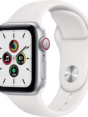 Apple Watch SE GPS + Cellular Silver Aluminium 40MM White Sport Band