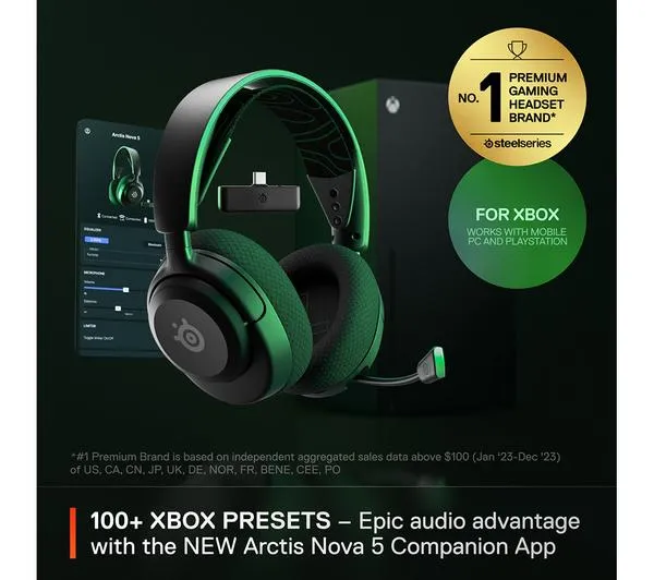 STEELSERIES Arctis Nova 5X Wireless Xbox Gaming Headset - Black