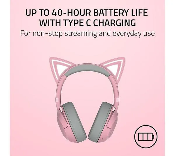 RAZER Kraken Kitty BT V2 Wireless Gaming Headset - Pink