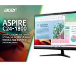 ACER Aspire C24-1800 23.8" All-in-One PC - Intel® Core™ i3, 512 GB SSD, Black